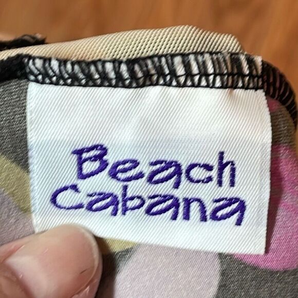 Vintage Beach Cabana Floral one piece Swimsuit, Medium Large - Picture 8 of 10